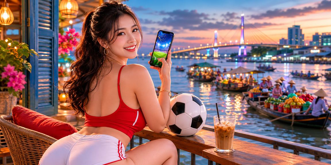 Người dùng Cần Thơ xem bóng đá và đặt cược trực tuyến bên tách cà phê buổi sáng